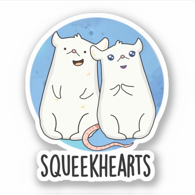 Sticker Squeekhearts Funny Souse Pun d'amour (Devant)