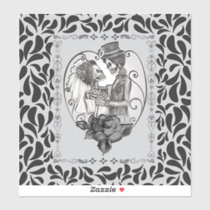 Sticker Squelette Amour Couple Mariage Danse Mariage