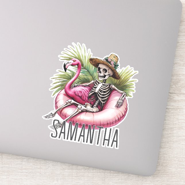Sticker Squelette de Summerween Halloween personnalisé (Détail)