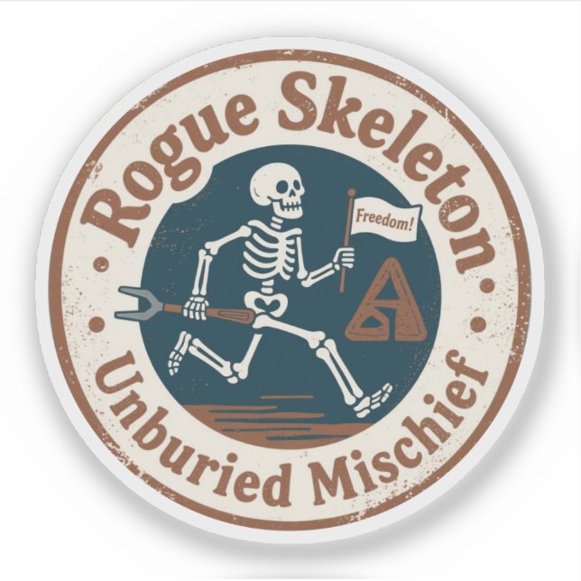 Sticker Squelette Rogue Méfait Exhumé (Devant)