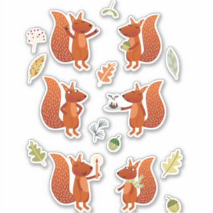 Sticker Squirrel Party mignonne
