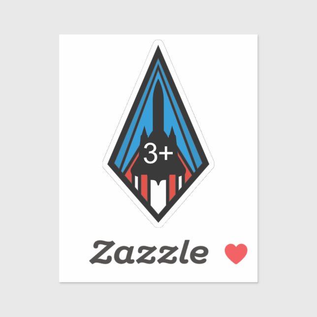 Sticker SR-71 Blackbird Mach 3 Insigne commémoratif Squa (Feuille)