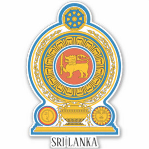 Sticker Sri Lanka Emblem Patriotique