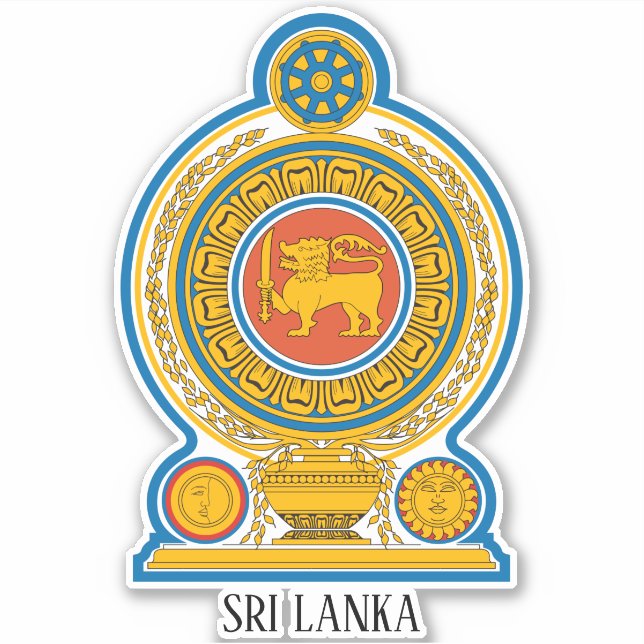 Sticker Sri Lanka Emblem Patriotique (Devant)