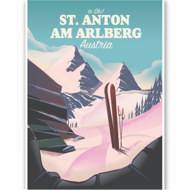 Sticker St. Anton am Arlberg ski Autriche (Devant)
