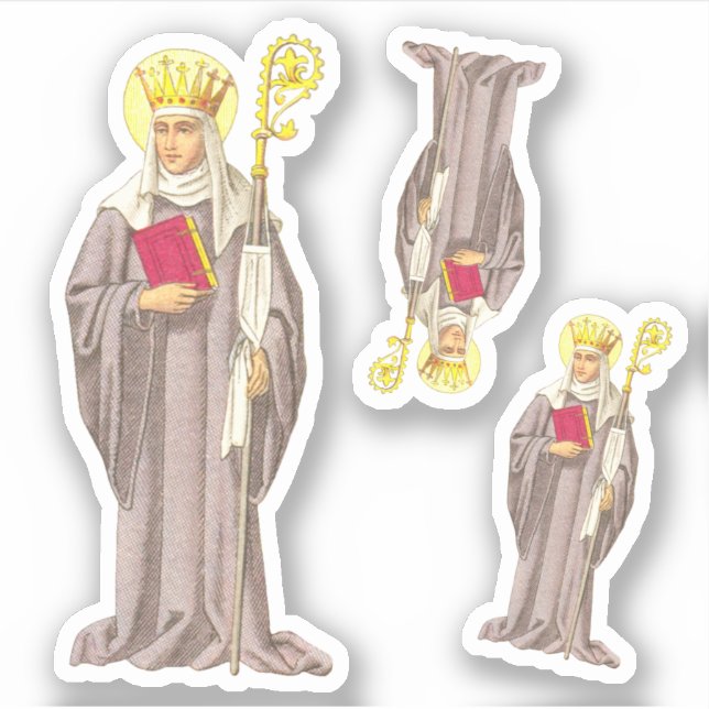 Sticker St. Etheldreda (Audrey) (P 003) - Contour 3-Up (Devant)