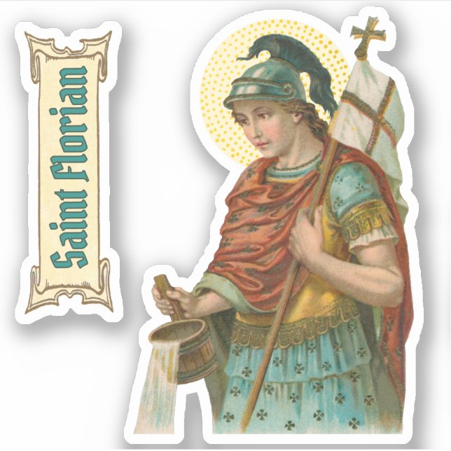 Sticker St. Florian avec seau (M 019) (Devant)