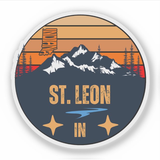 Sticker St. Leon, Indiana (Devant)