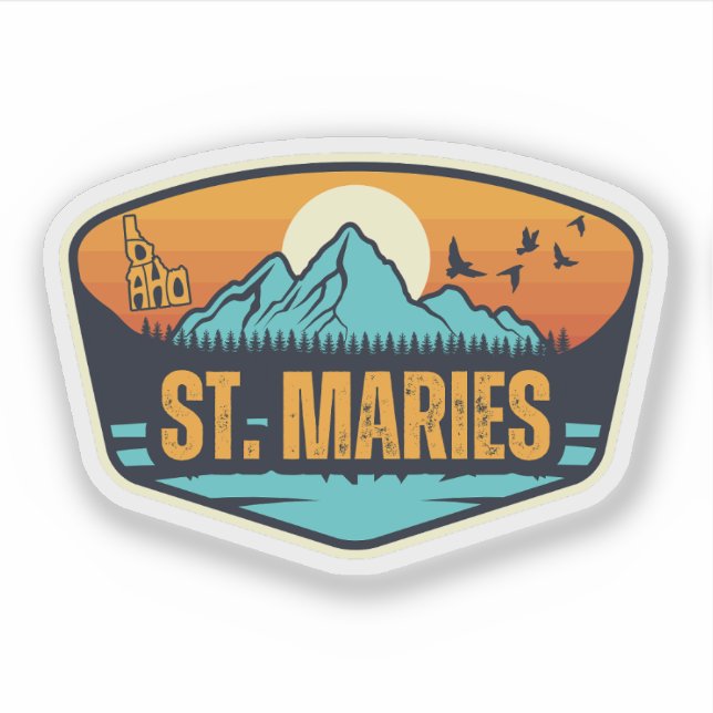Sticker St. Maries, Idaho (Devant)