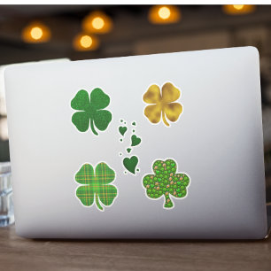 Sticker St. Patrick's Day Clover Hearts Shamrock