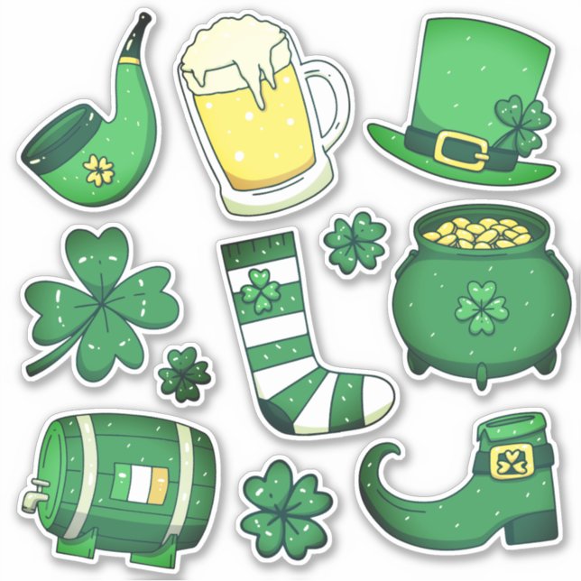 Sticker St. Patrick's Day Fun Green Craft (Devant)