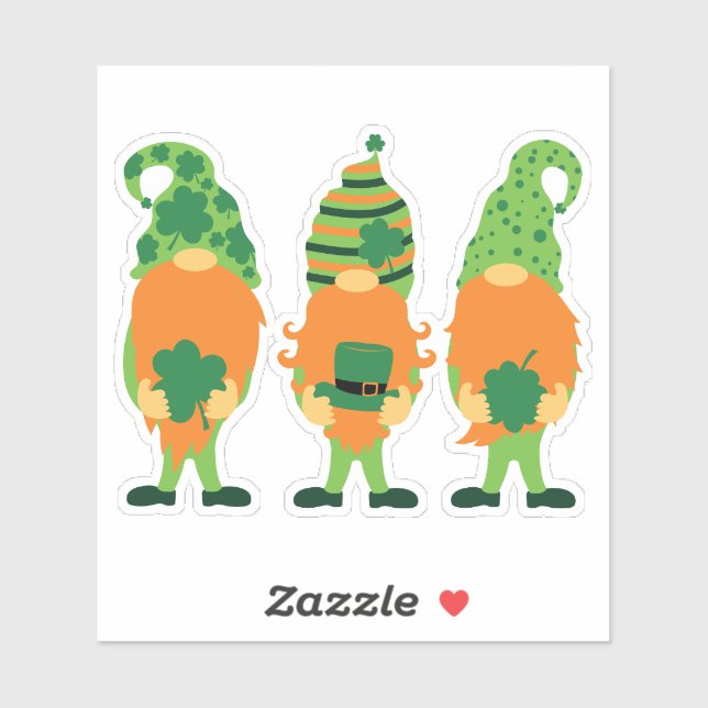 Sticker St. Patrick's Day Grnomes-00000 (Feuille)