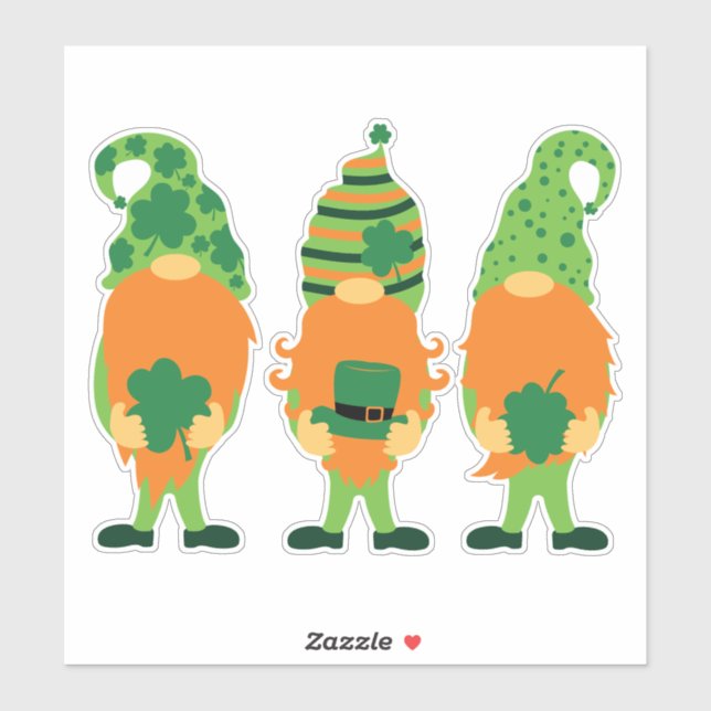 Sticker St. Patrick's Day Grnomes-00000 (Feuille)