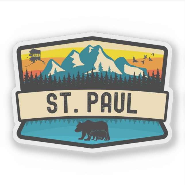 Sticker St. Paul, Alaska (Devant)