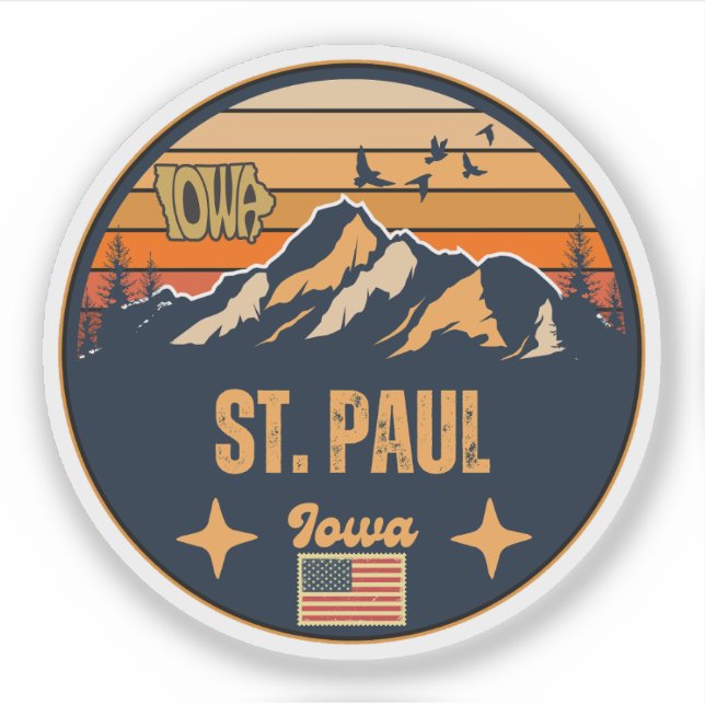 Sticker St. Paul, Iowa (Devant)