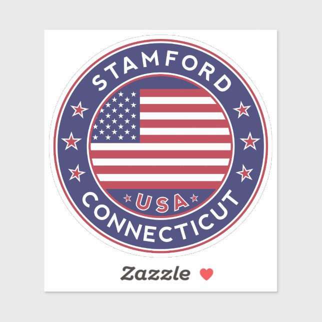 Sticker Stamford Connecticut, Stamford (Feuille)