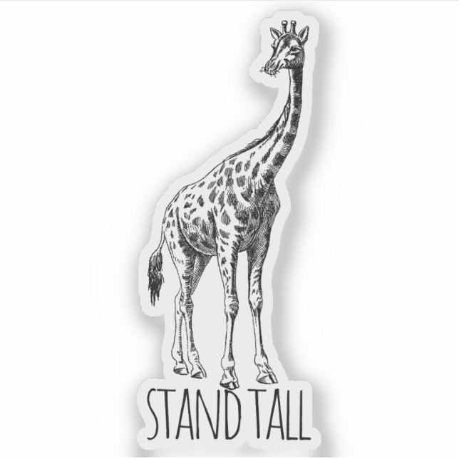 Sticker Stand Tall Graceful Giraffe (Devant)