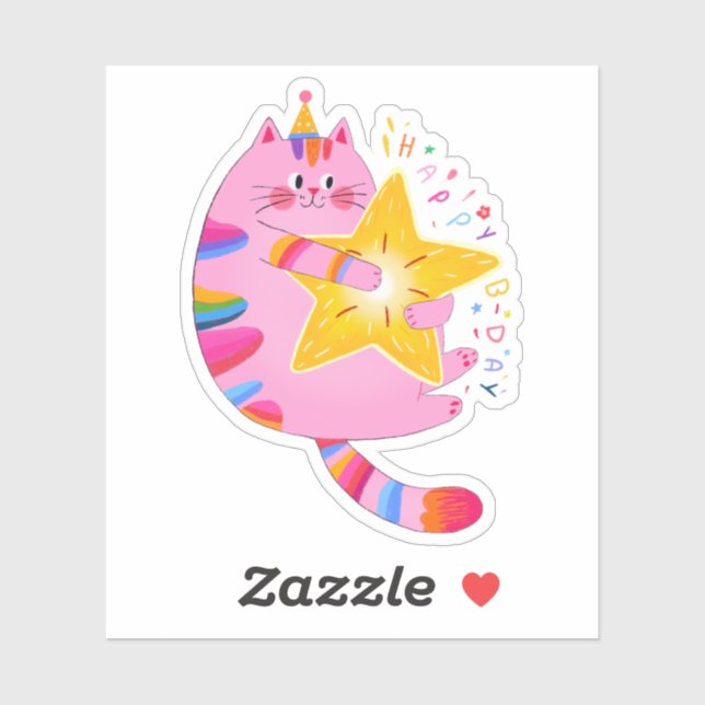 Sticker Star de la Purrty : Édition Anniversaire 🎂✨ (Feuille)