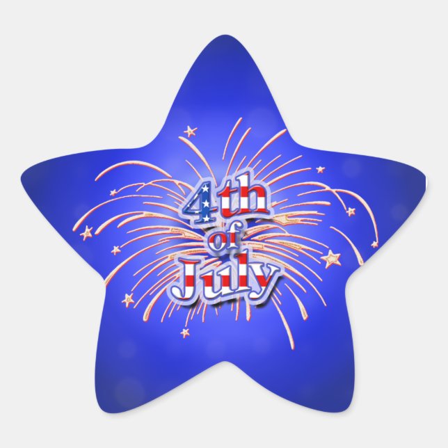 Sticker Star Fireworks 4 juillet (Devant)
