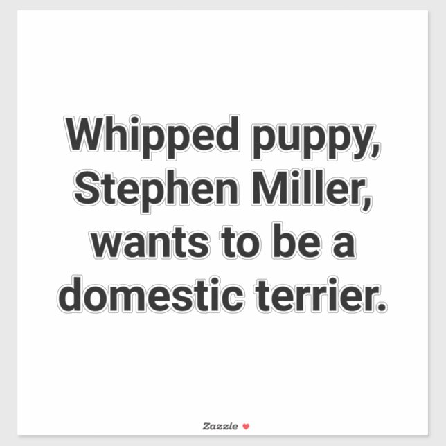 Sticker State Terrier Stephen Miller Hankamer Artjunkhaus (Feuille)
