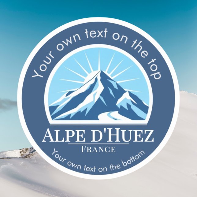 Sticker Station de ski Alpe d'Huez France (Créateur téléchargé)