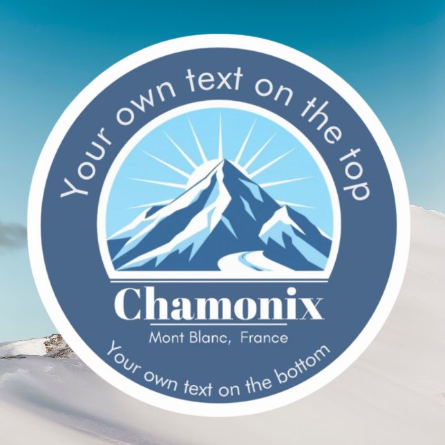 Sticker Station de ski Chamonix Mont Blanc France (Créateur téléchargé)