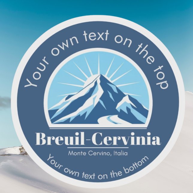 Sticker Station de ski de Breuil-Cervinia Italie (Créateur téléchargé)