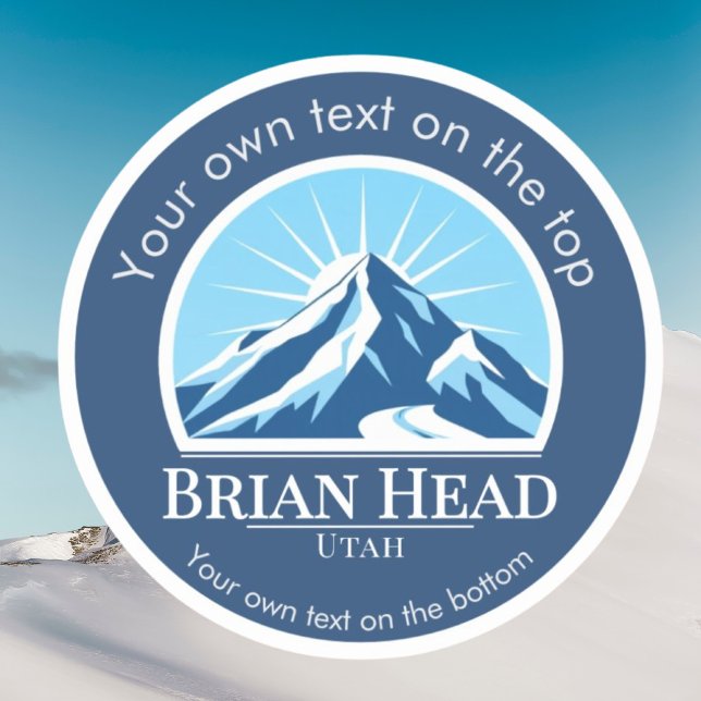 Sticker Station de ski de Brian Head Utah (Créateur téléchargé)