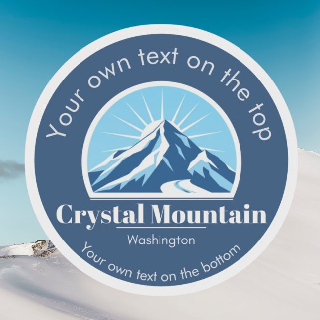 Sticker Station de ski de Crystal Mountain Washington (Créateur téléchargé)