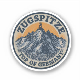 Sticker Station de ski Retro Zugspitze sommet de l'Allemag