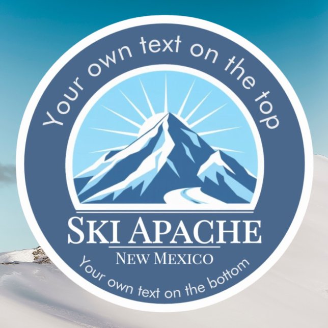 Sticker Station de ski Ski Apache Nouveau-Mexique (Créateur téléchargé)