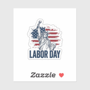 Sticker Statue de la Liberté Fête du Travail Design de Tra