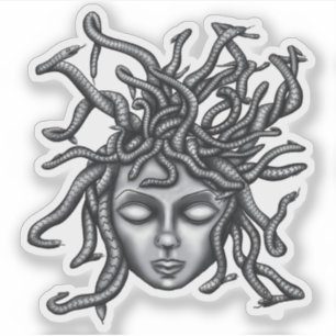 Sticker Statue de la méduse, Sculpture grecque, Mythologie