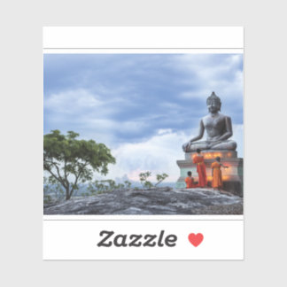 Sticker Statue des moines et bouddhas