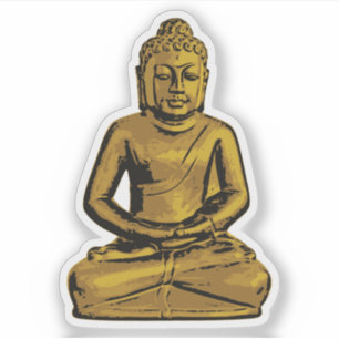 Sticker Statue du Bouddha d'or