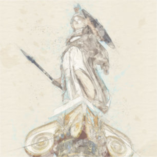 Sticker Statue grecque antique d'Athéna