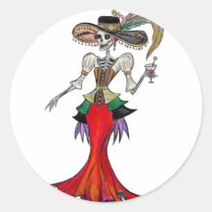 sticker Steampunk Catrina, Dia de los Muertos