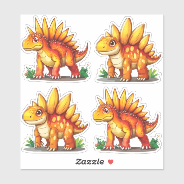 Sticker Stegosaurus Dinosaur (Feuille)