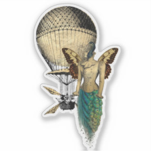 Sticker Stéphane Peacock et la machine volante