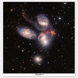 Sticker Stephan's Quintet 5 Galaxies Deep Field James Webb
