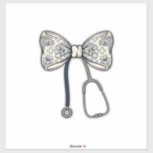Sticker Stéthoscope à ruban d'infirmière vintage Design de