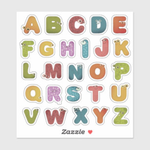 Sticker Stick Alphabet A À Z Sur Lettres