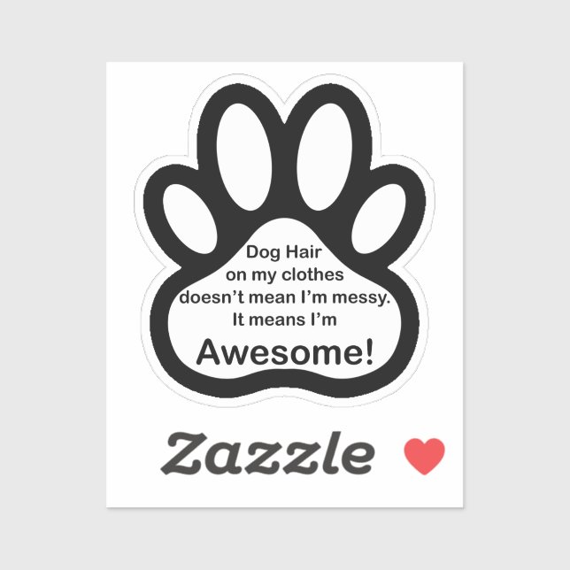 Sticker Stick de chien cheveux stupéfiant (Feuille)