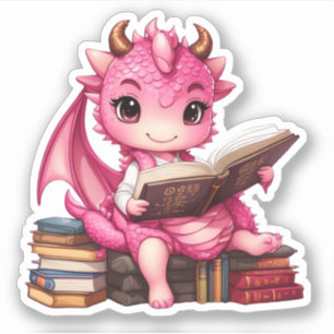 Sticker Stick de lecture Dragon Rose