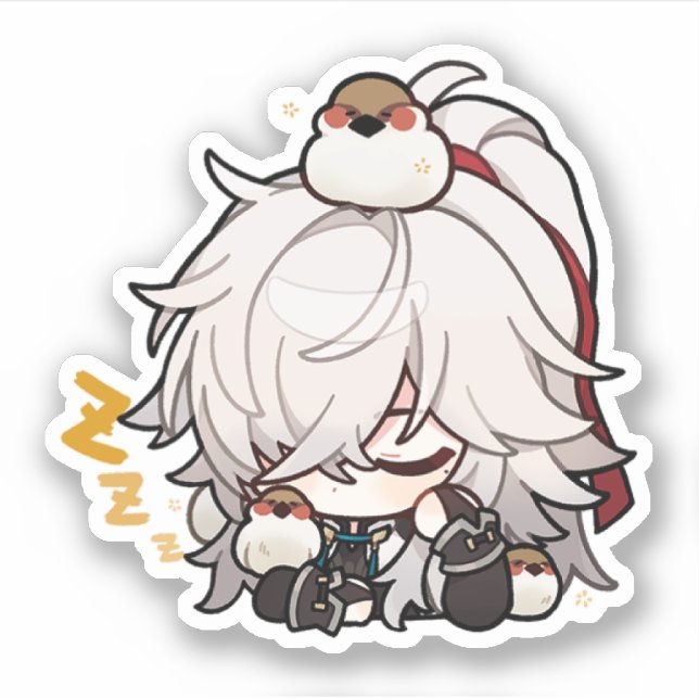 Sticker Stick de sommeil de l'étoile de Honkai Chibi Jing  (Devant)