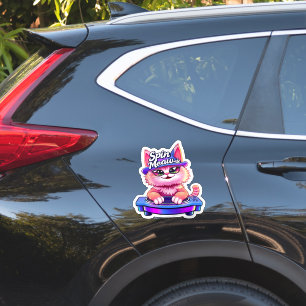 Sticker "Sticker en Meow-sic pour DJ Spin Cat mignon"