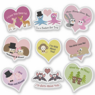 Sticker Sticker Puns d'Amour animal mignon et drôl