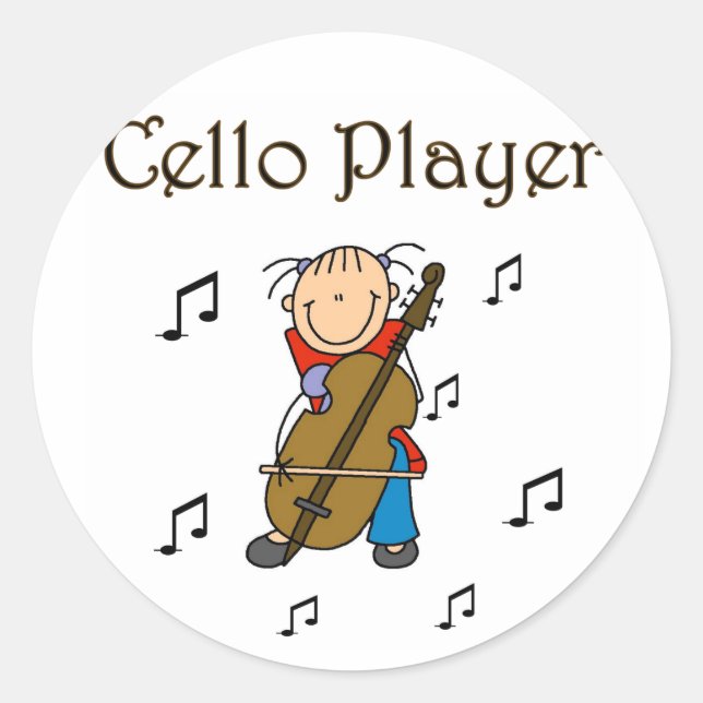 Sticker Stickers Figure Cello Player (Devant)