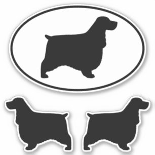 Sticker Stickset de silhouettes de chien espagnol Cocker a
