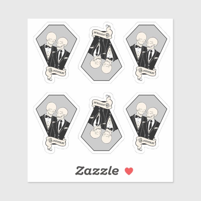 Sticker Stickset Skeleton Grooms (Feuille)